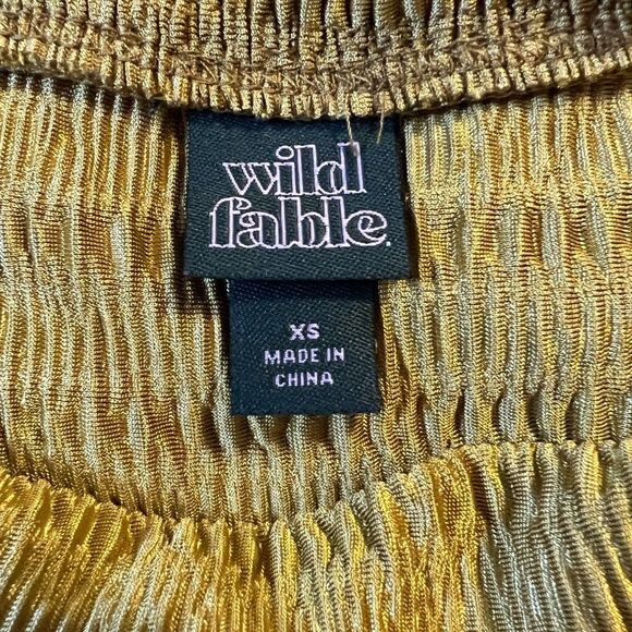 Wild Fable Fairy Grunge Velvet Cropped Tank Top Size XS Smocked Y2K Forest - Picture 3 of 5